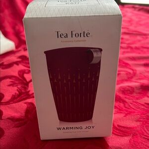 Tea Forte Warming Joy Steeping Cup - Deep Red NEW